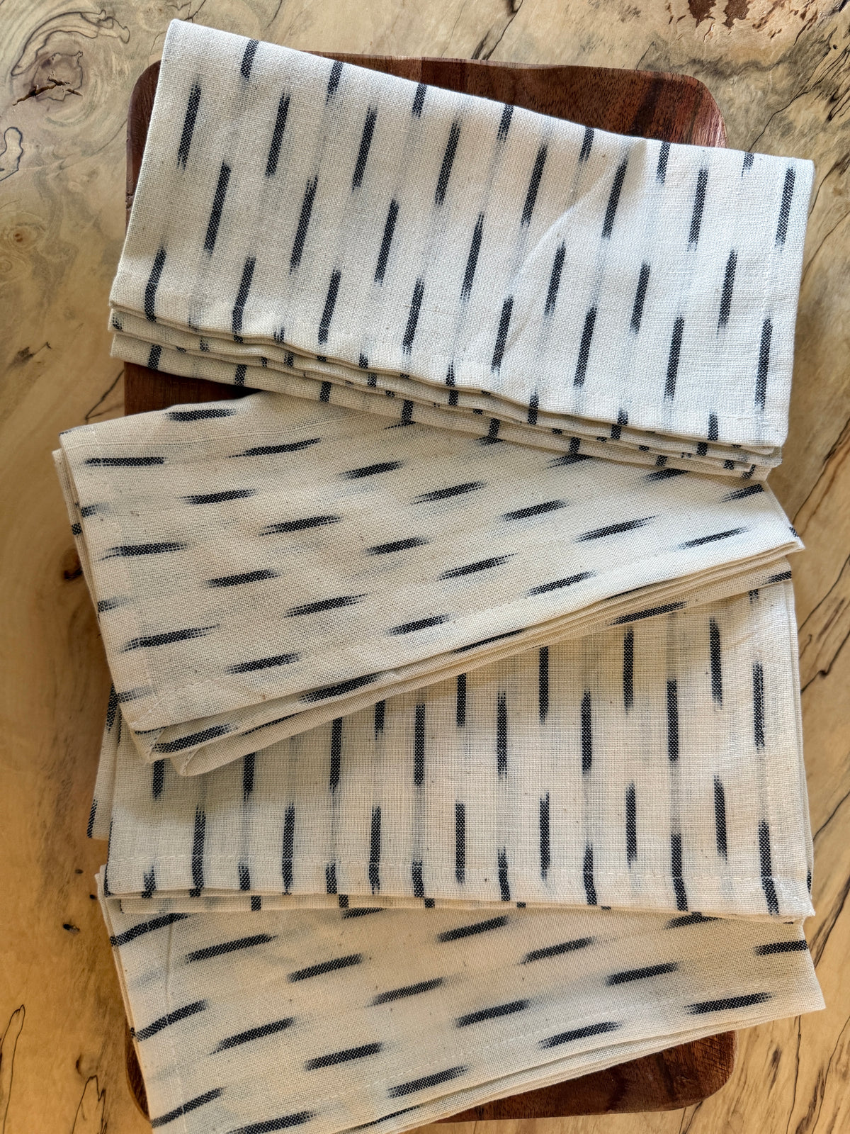 Table Napkins - Block Print - Ikat Dash