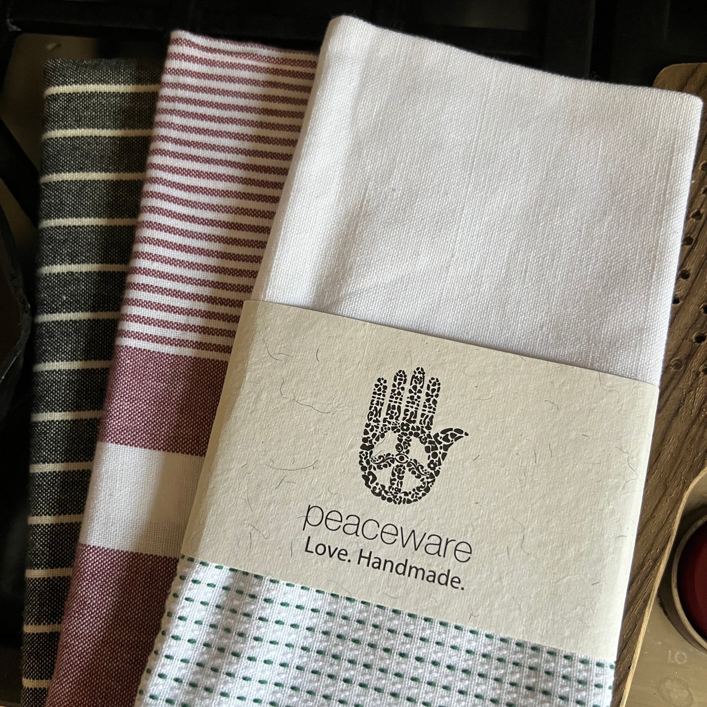 Tea Towel - Cabernet Stripe