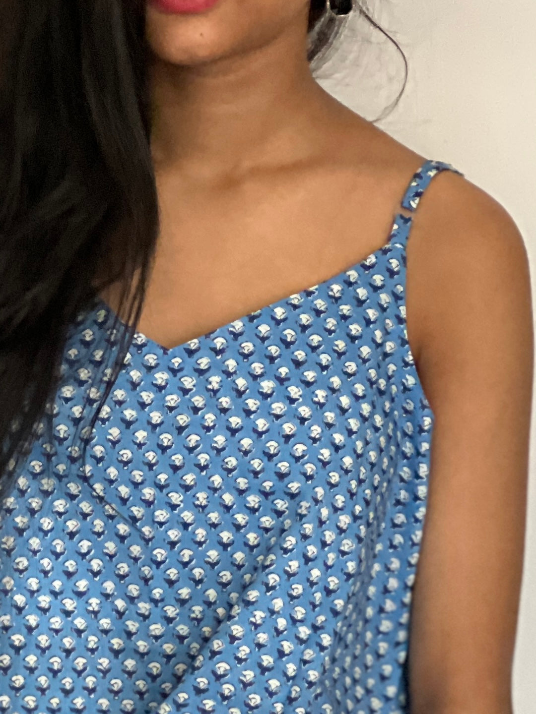 Lounge Shorts & Strappy Top - Corn Flower