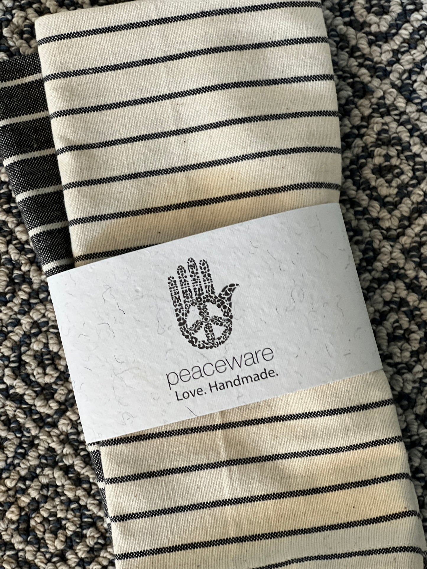 Tea Towel - Cosmopolitan Stripe - Licorice & Irish Cream (Set of 2)