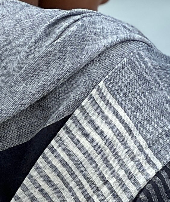Organic Cotton Handwoven Stole - Stormy Weather
