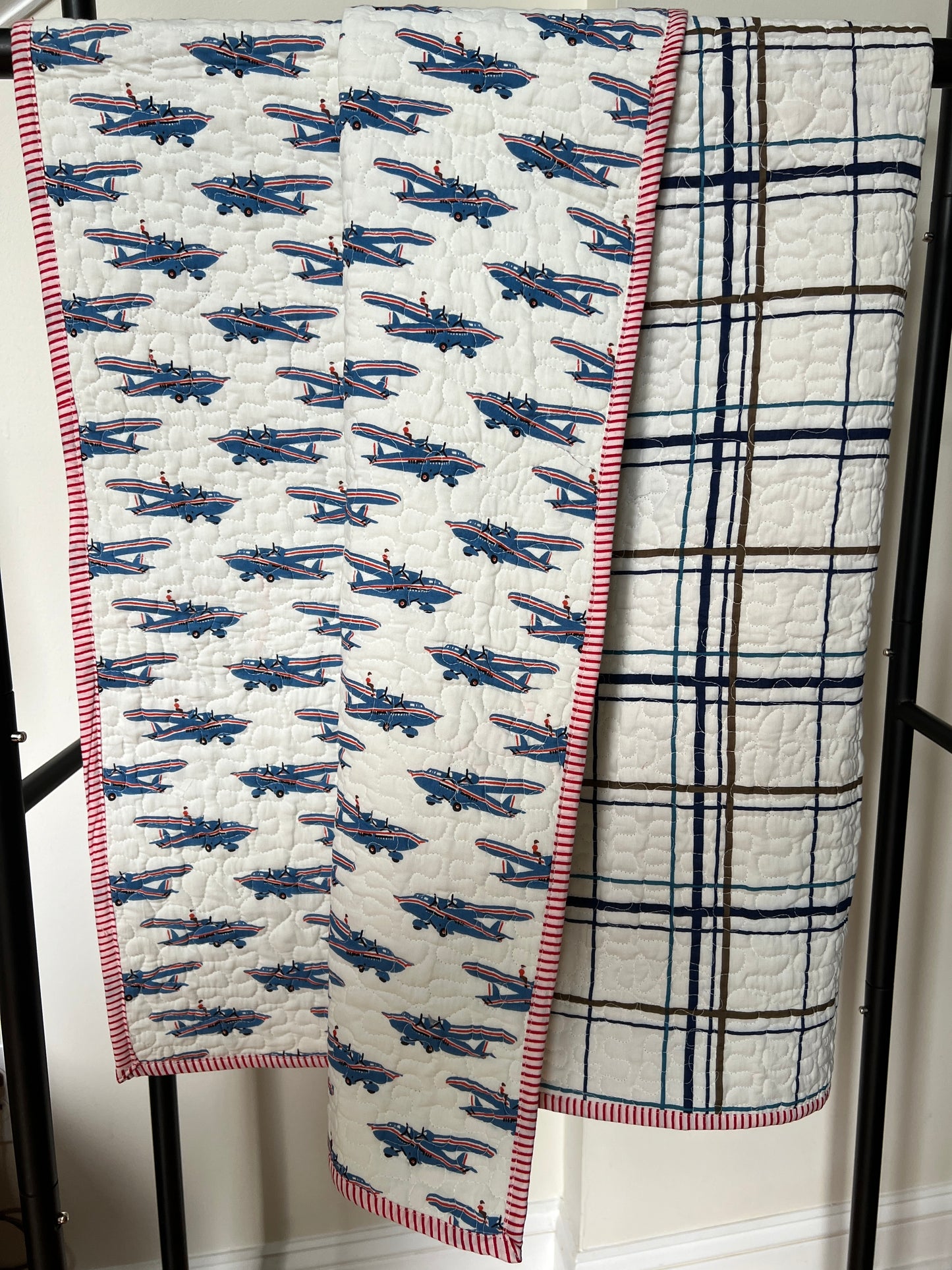Crib Quilt - Up, Up and Away