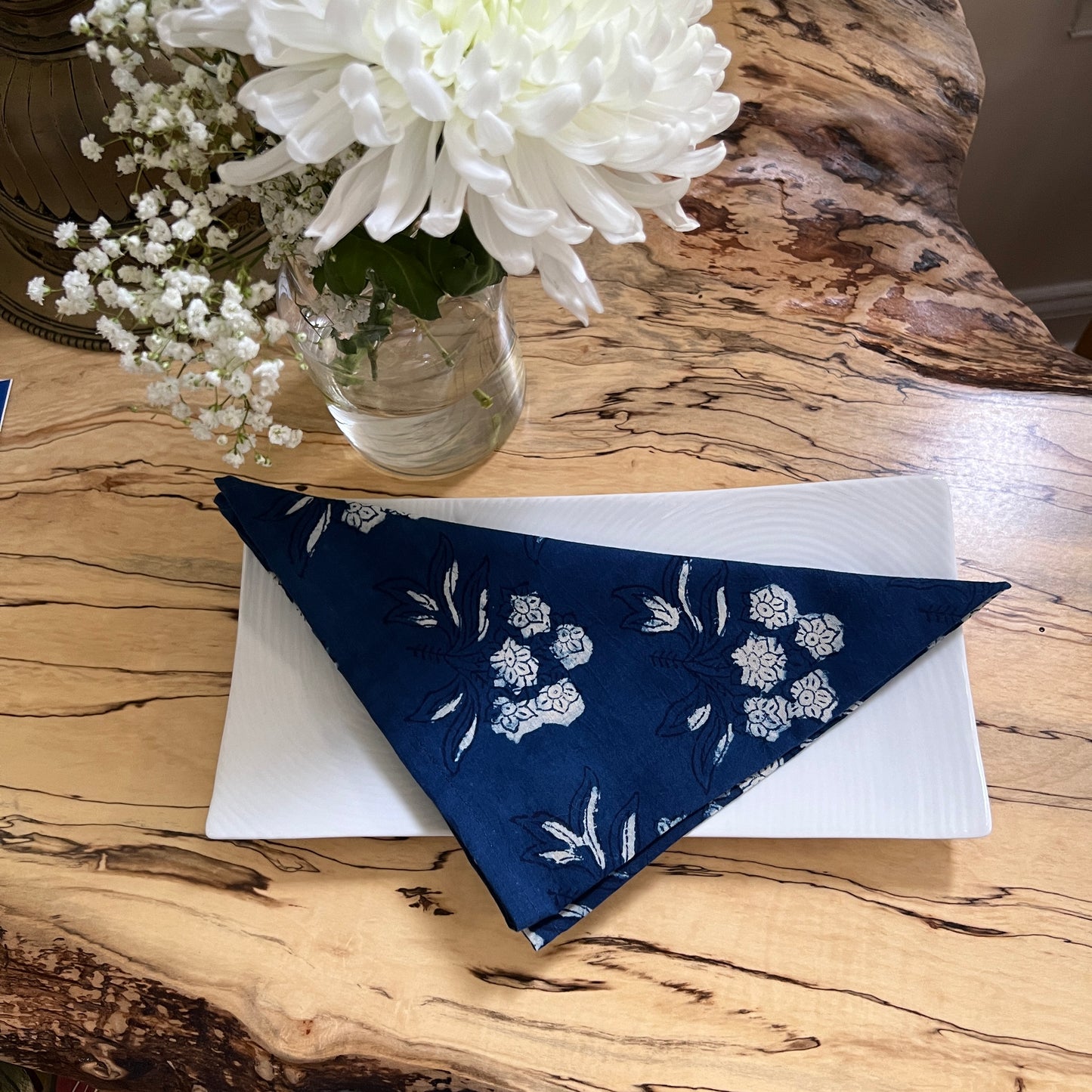Cotton Table Napkins - Midnight Bloom (Set of 4)