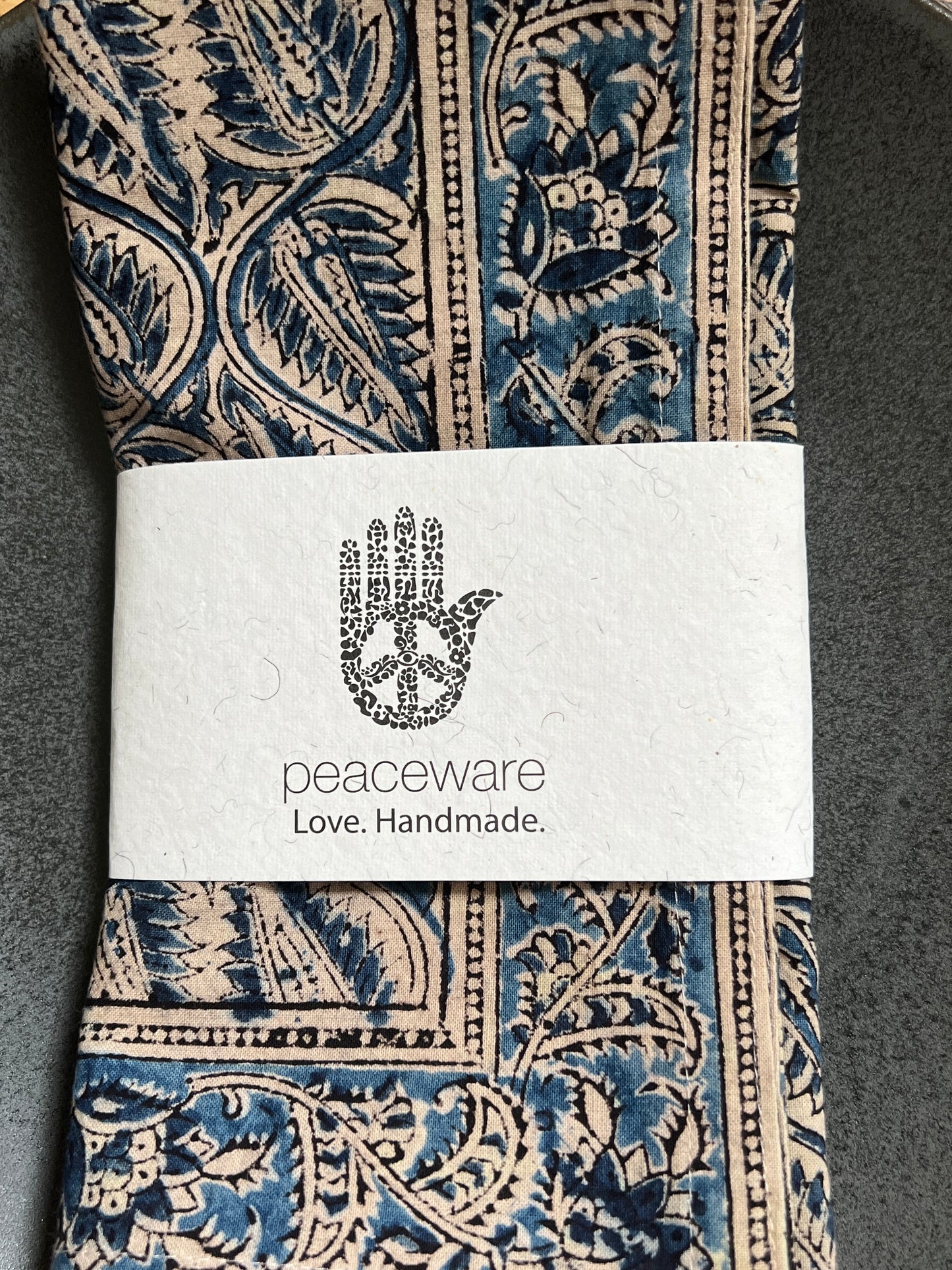 Cotton Table Napkins - Indigo Fern Block Print (Set of 4)