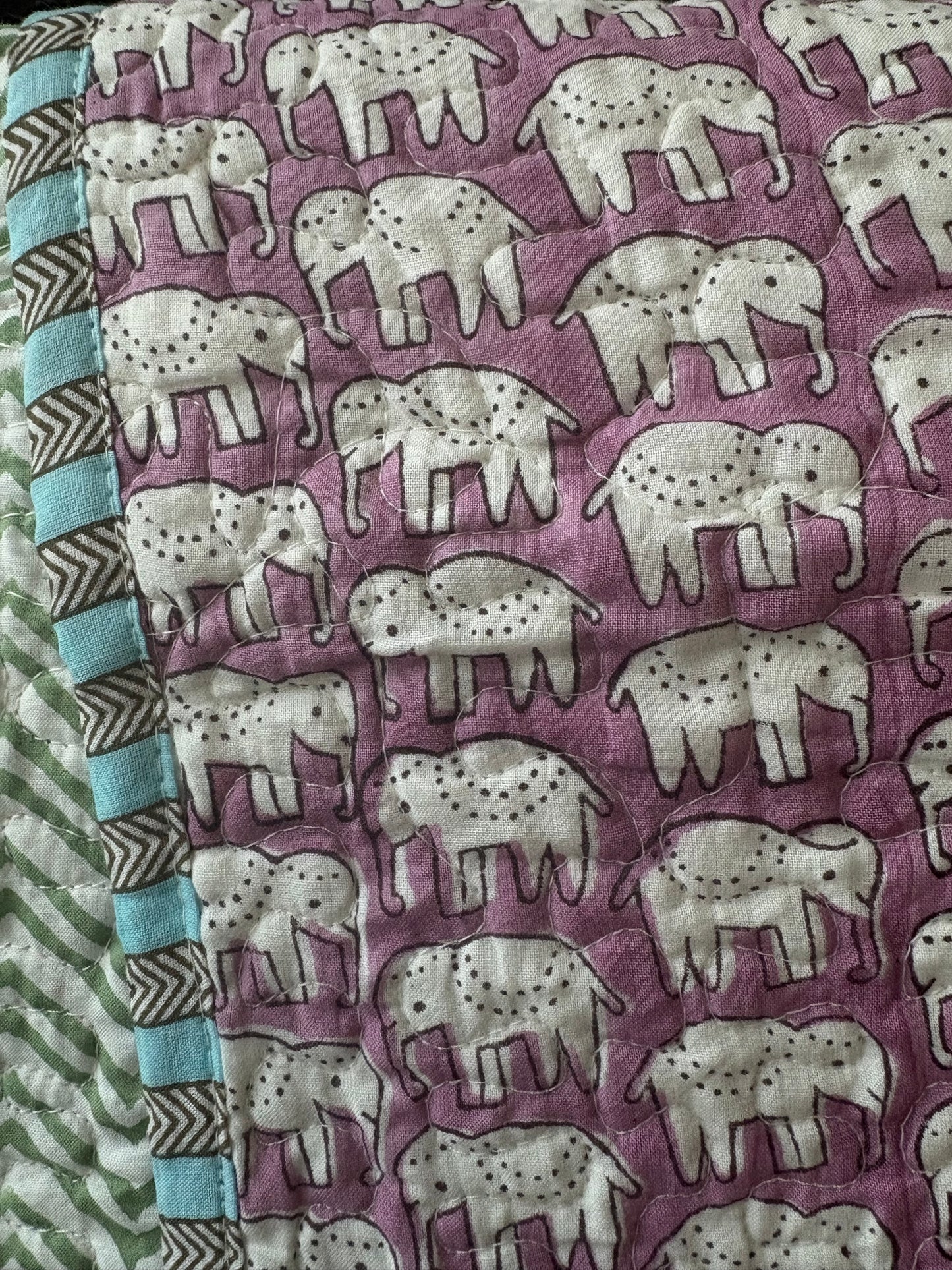 Crib Quilt - Elephant Tracks