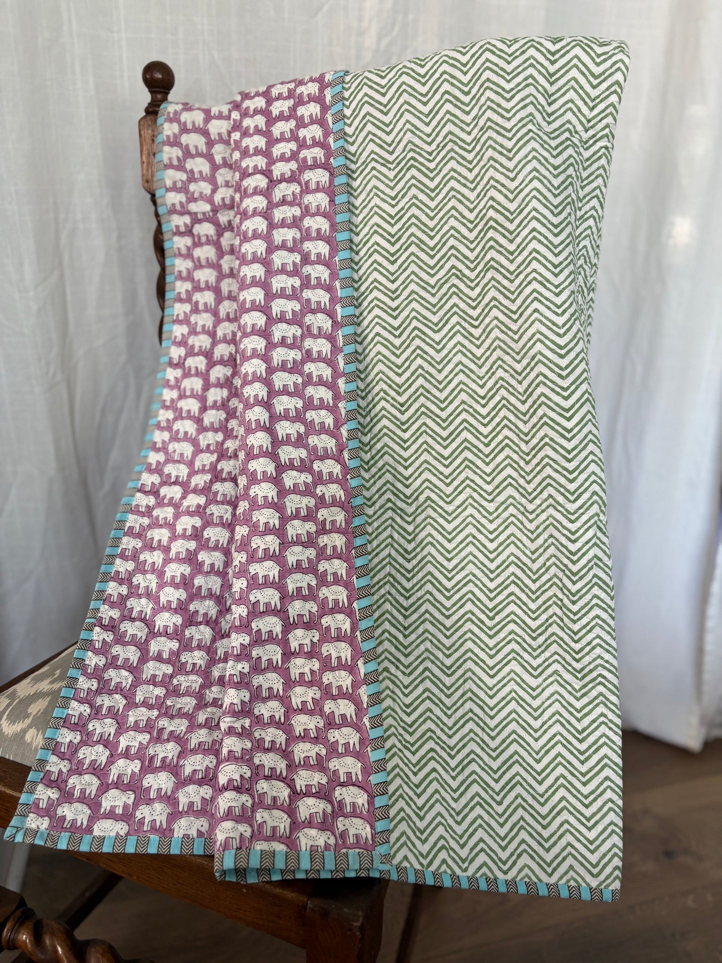 Crib Quilt - Elephant Tracks