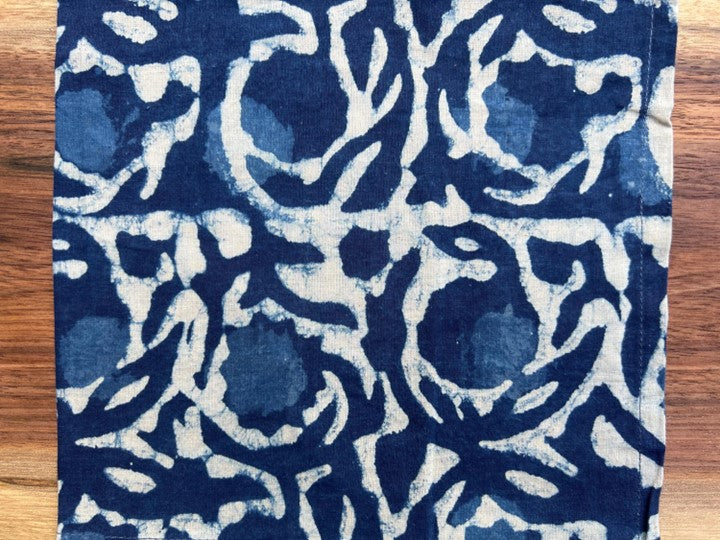Cotton Table Napkins - Assorted Indigo -Aria (Set of 4)