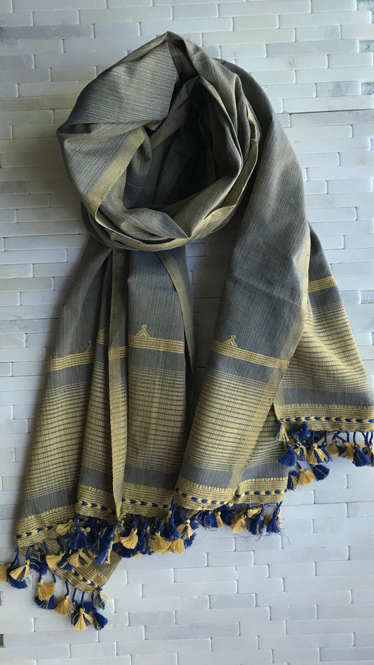Cotton Handwoven Oyster Stole