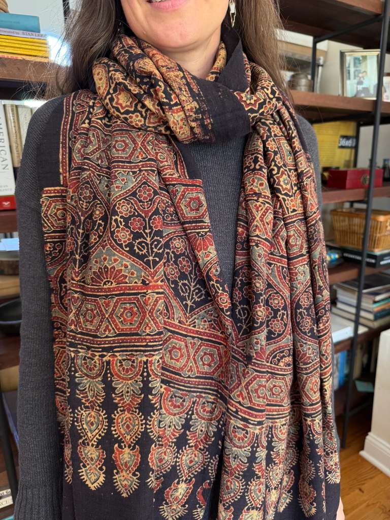 Nonviolent Silk Shawl - Ajrakh
