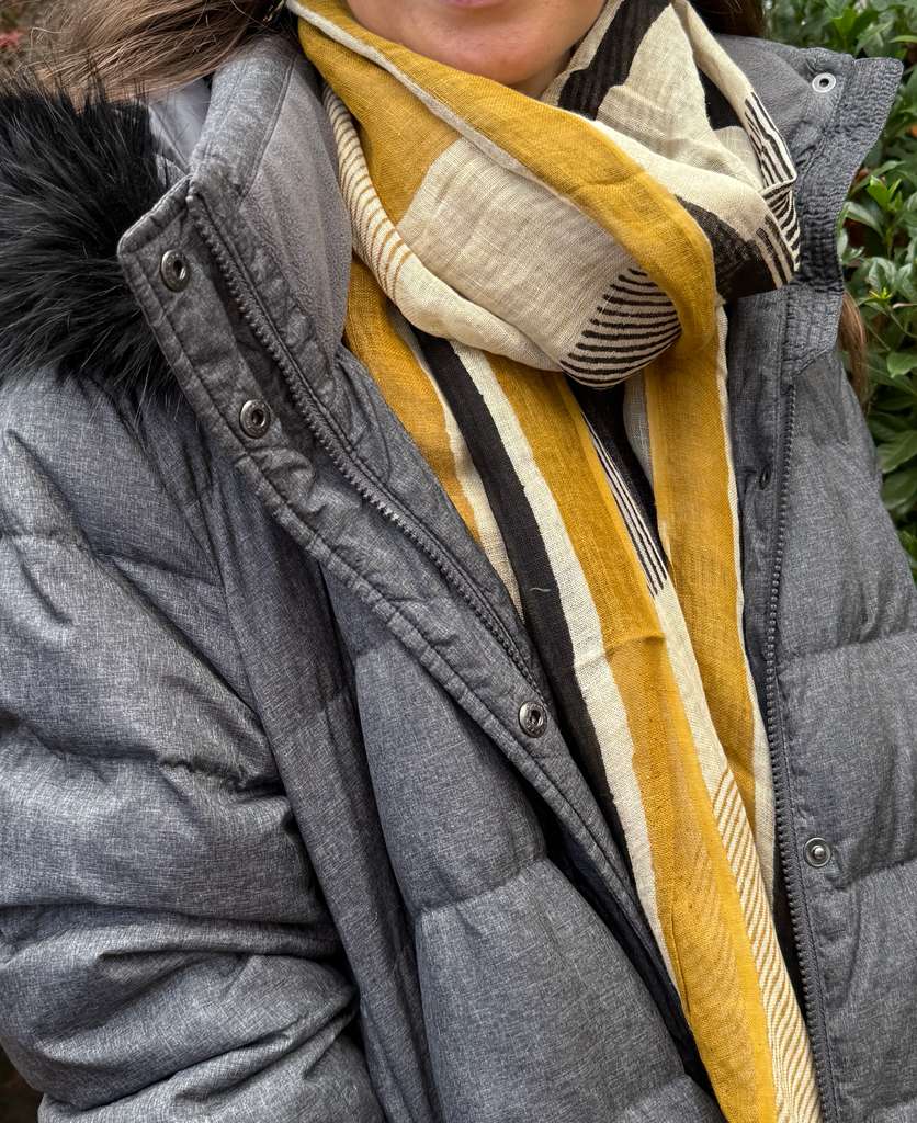 Linen Shawl - Cacio e Pepe