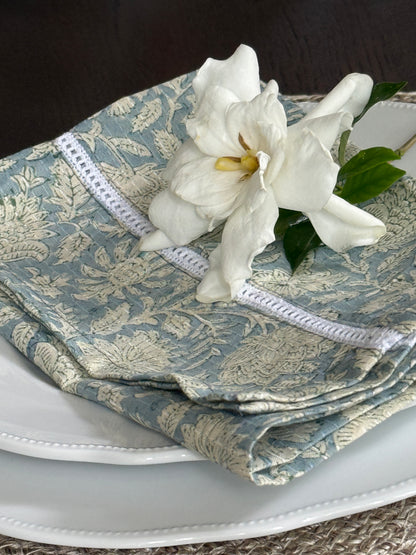 Table Napkins - Water's Edge with Lace detail