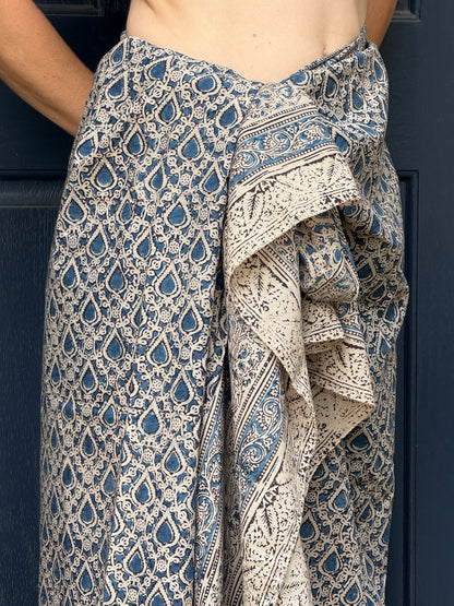 Sarong- Indigo Teardrop