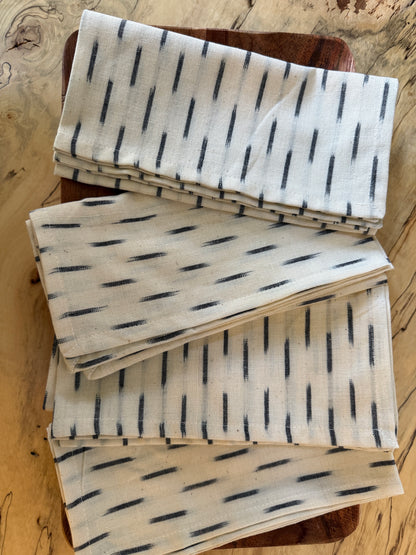 Table Napkins - Block Print - Ikat Dash