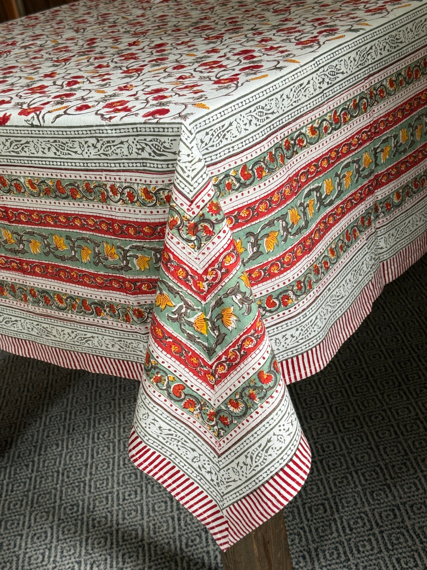 Table Cloth - Block Print - Feast