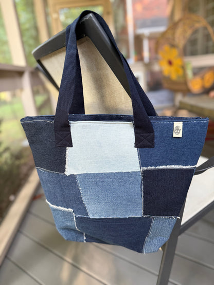 Upcycled Denim Tote Bag