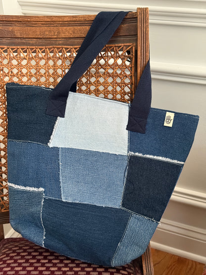 Upcycled Denim Tote Bag