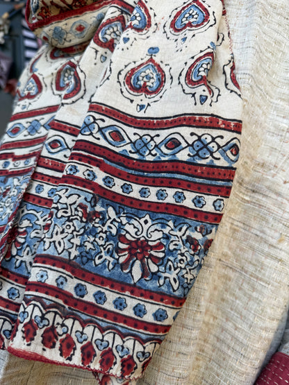 Block Print Rectangular Kutch Scarf - Frisco