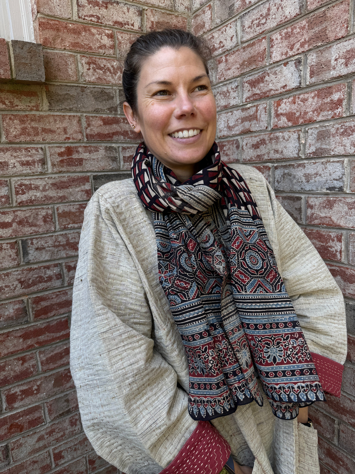 Block Print Rectangular Kutch Scarf - Ladakh