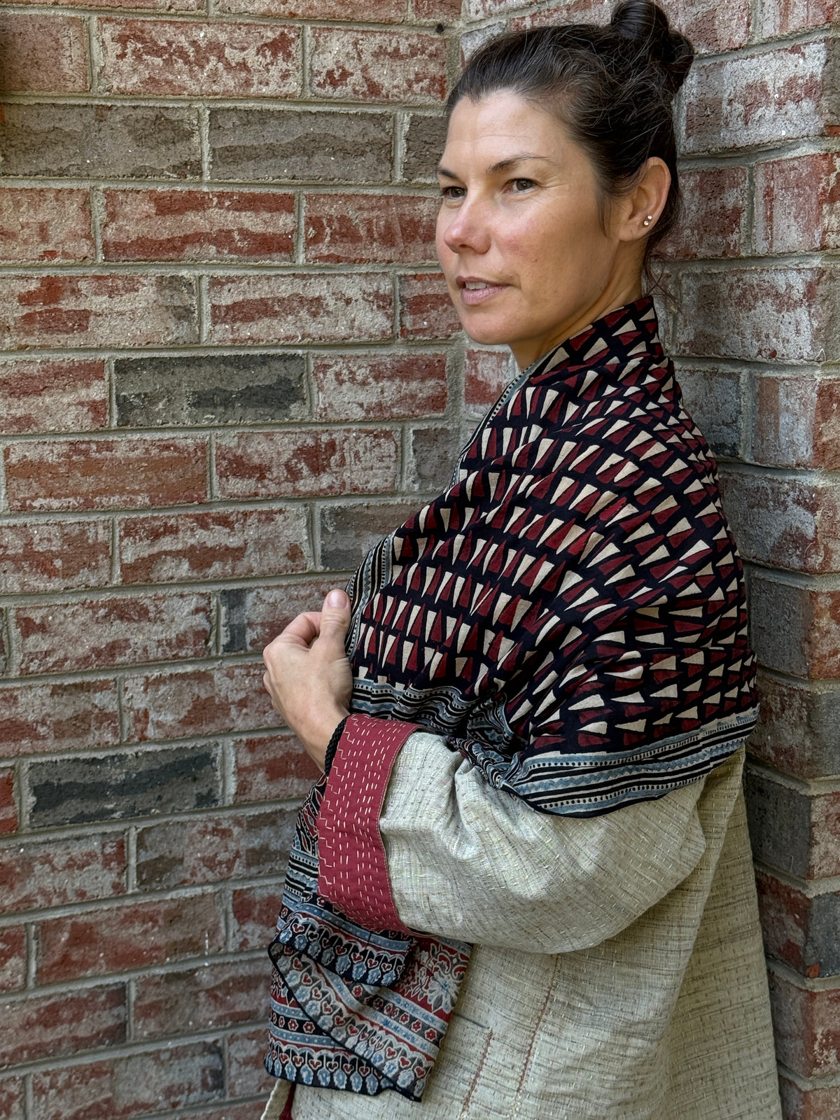 Block Print Rectangular Kutch Scarf - Ladakh