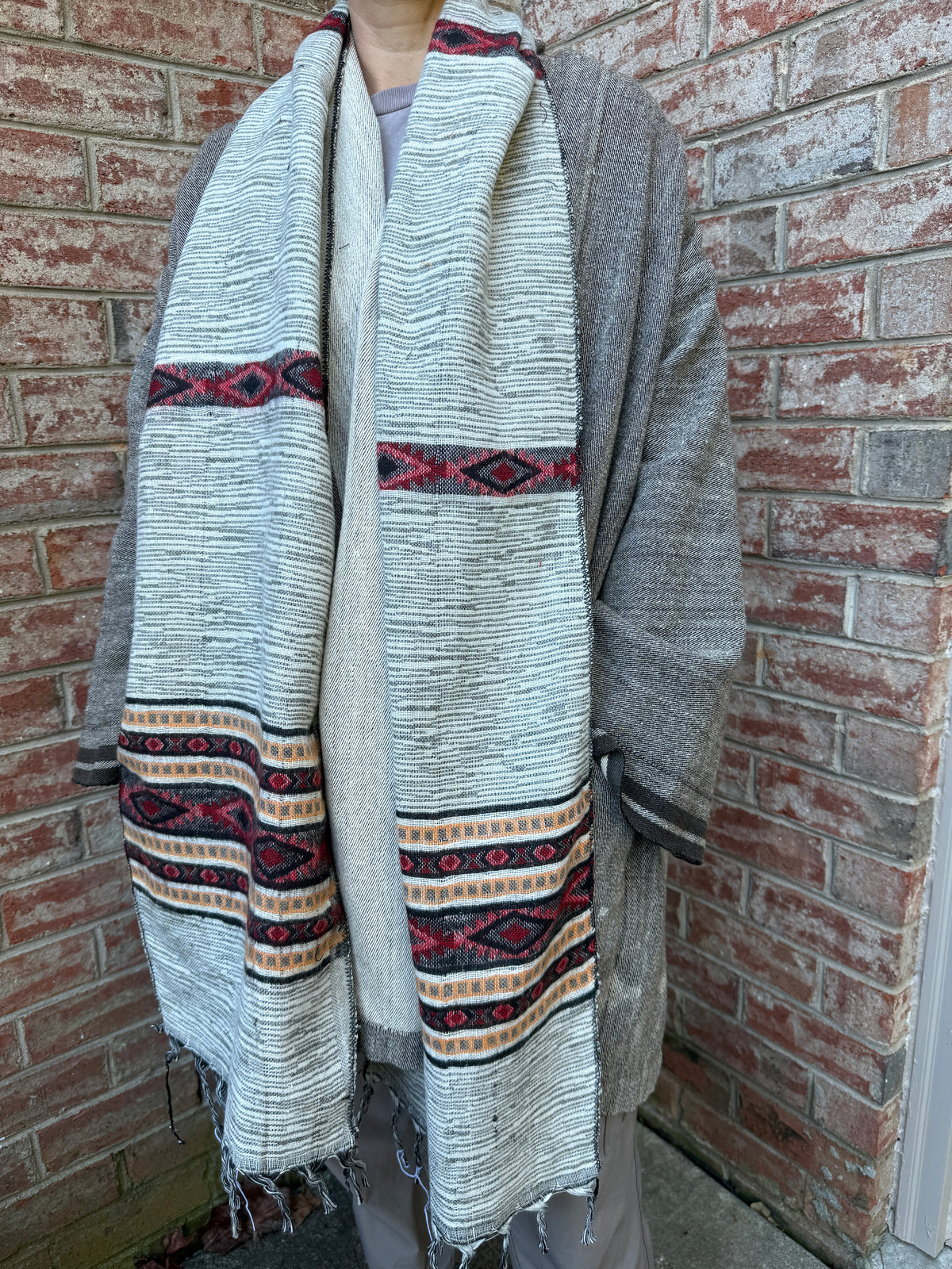 Handwoven Himalayan Wool Scarf - Una