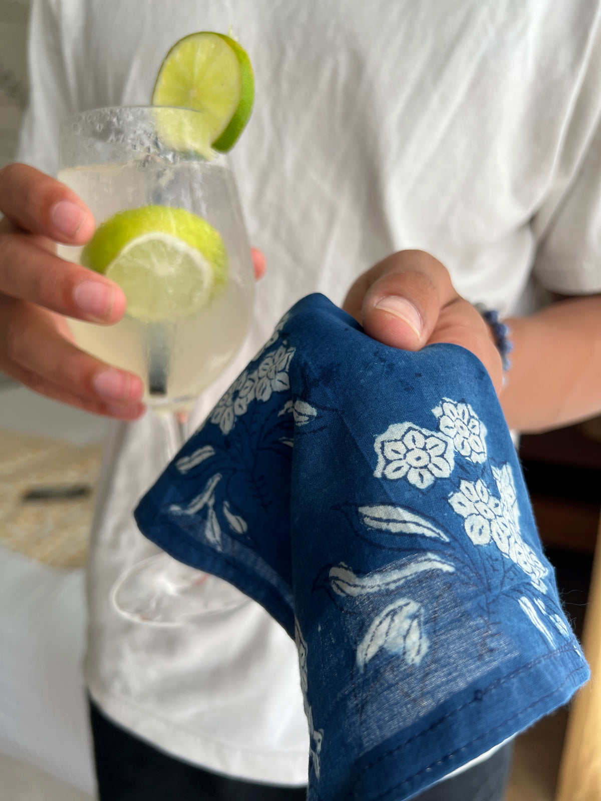 Cocktail Napkins - Midnight Bloom (Set of 4)