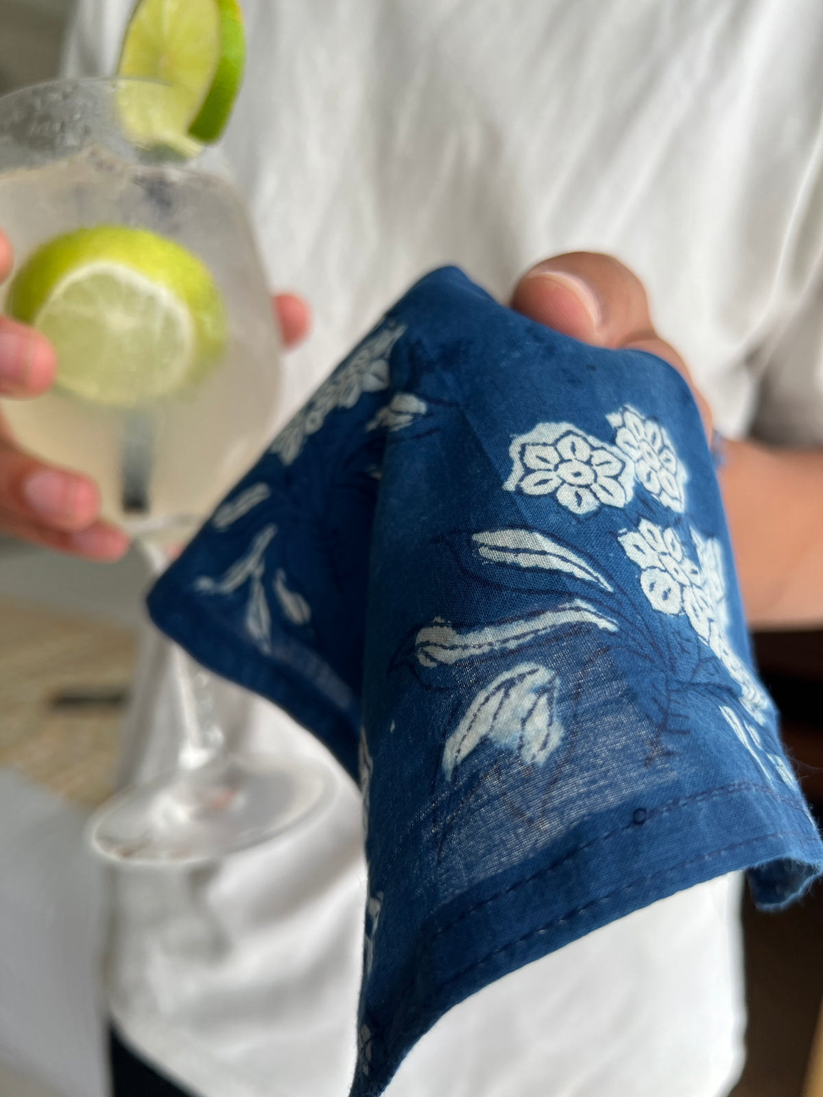 Cocktail Napkins - Midnight Bloom (Set of 4)