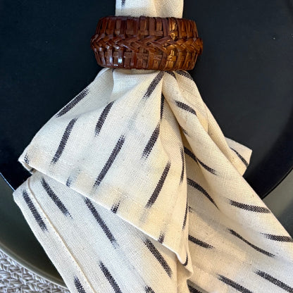 Table Napkins - Block Print - Ikat Dash