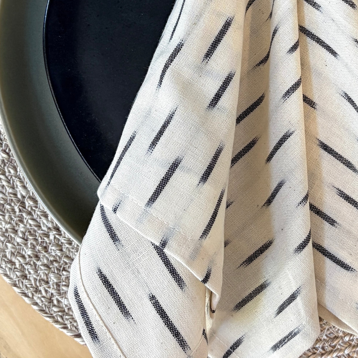 Table Napkins - Block Print - Ikat Dash