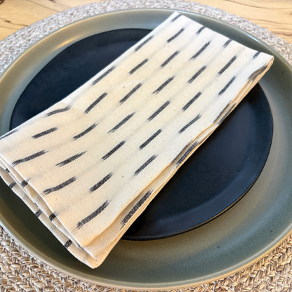Table Napkins - Block Print - Ikat Dash