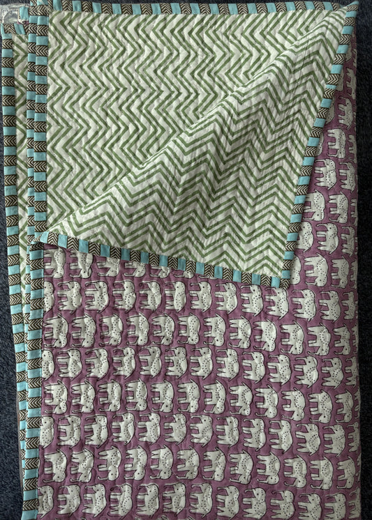 Crib Quilt - Elephant Tracks