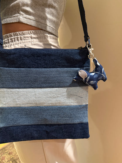 Upcycled Denim Crossbody Bag
