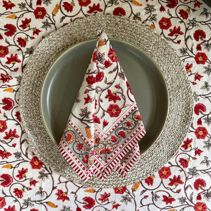 Table Napkins - Block Print - Feast