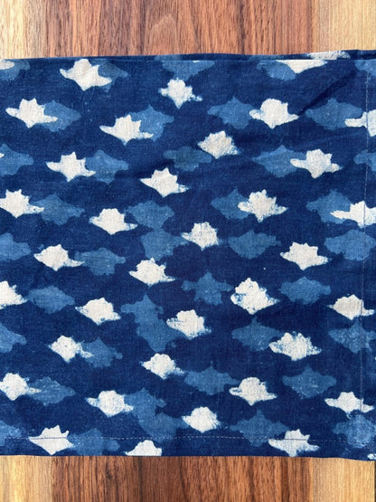 Cotton Table Napkins - Assorted Indigo -Aria (Set of 4)