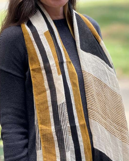 Linen Shawl - Cacio e Pepe