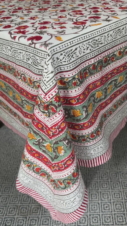 Table Cloth - Block Print - Feast