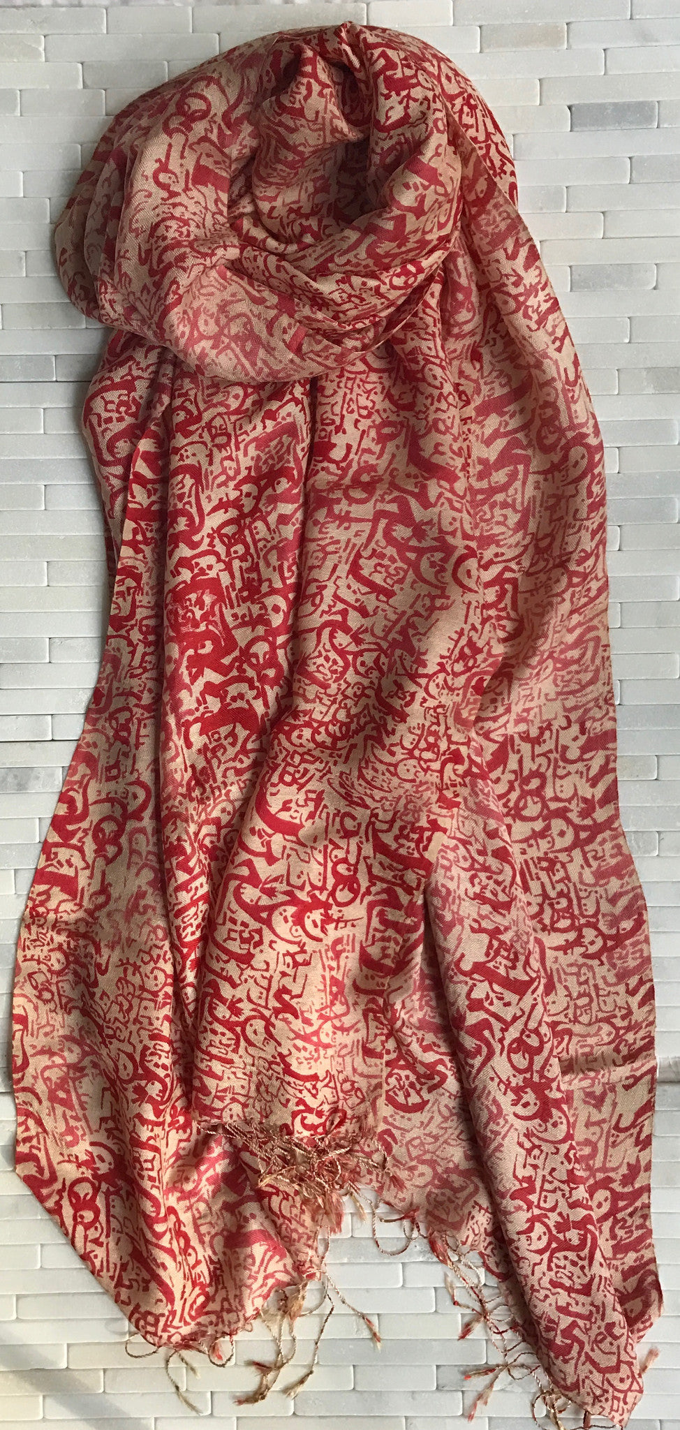 Persian Calligraphy Silk/ Pashmina Stole