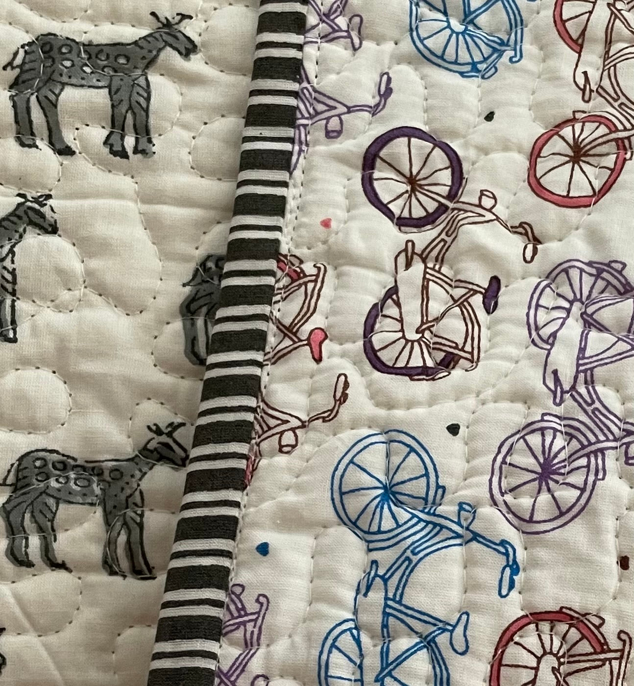 Crib Quilt, Let's Ride!