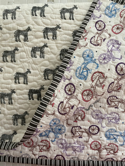 Crib Quilt, Let's Ride!